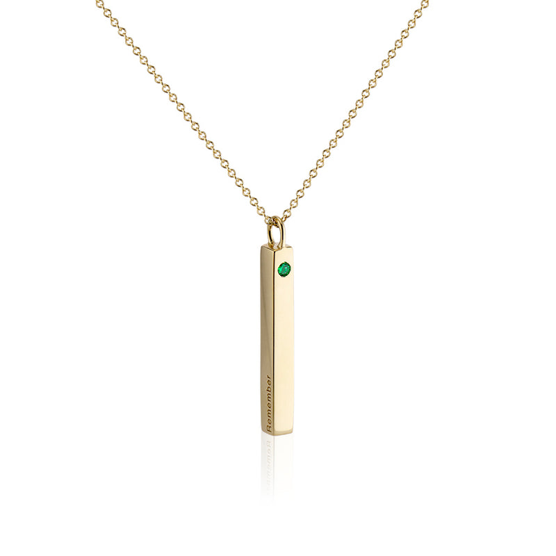 Mother's Birthstone Horizontal Bar Necklace with Handset Crystals -  Silverado Jewelry